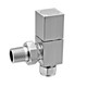 CUBEX-AG-SN-ALT00 - Cubex Square Angled Radiator Valves - Brushed Satin Nickel CUBEX-AG-SN-ALT00 - Cubex Square Angled Radiator Valves - Brushed Satin Nickel